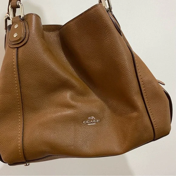 Coach Eddie shoulder bag purse slouch pepplestone - Picture 3 of 14